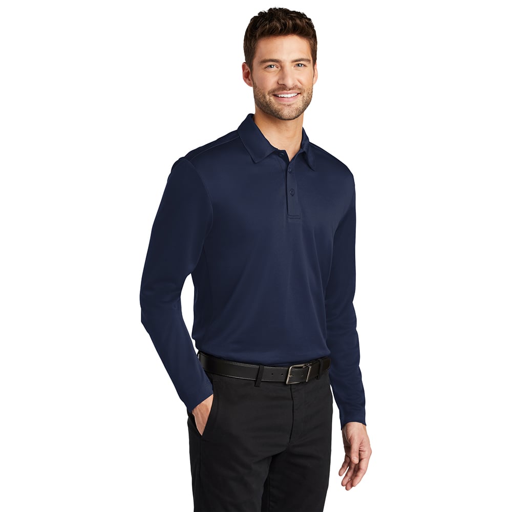 Port Authority K540LS Silk Touch Long Sleeve Performance Polo Shirt - Gorvex.com