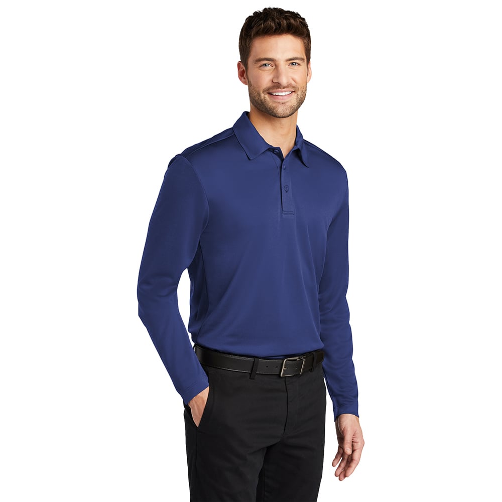 Port Authority K540LS Silk Touch Long Sleeve Performance Polo Shirt - Gorvex.com