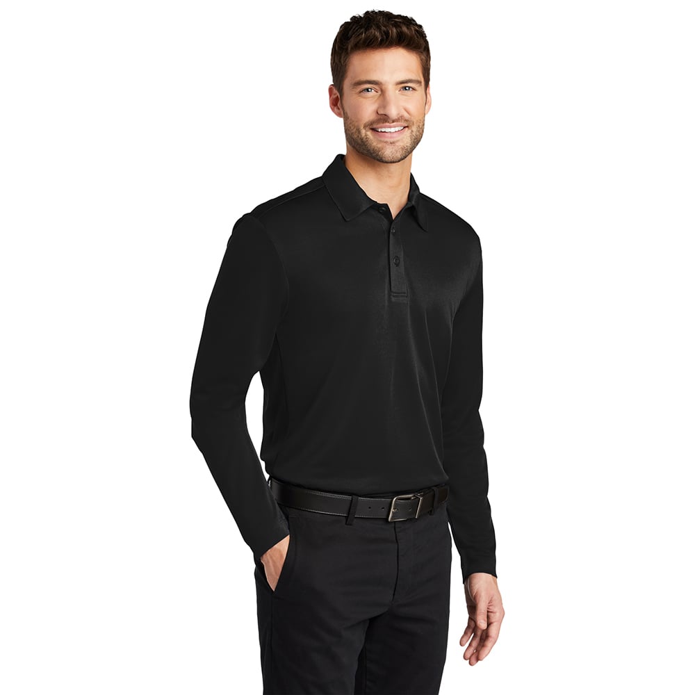 Port Authority K540LS Silk Touch Long Sleeve Performance Polo Shirt - Gorvex.com