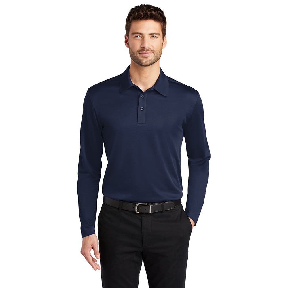 Port Authority K540LS Silk Touch Long Sleeve Performance Polo Shirt - Gorvex.com