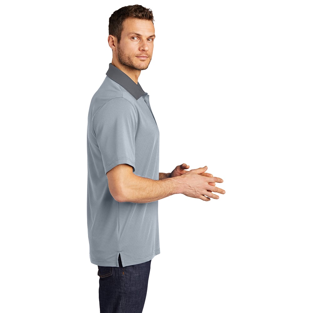 Port Authority K558 Fine Stripe Performance Polo with Contrast Collar - Gorvex.com