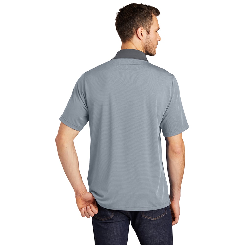 Port Authority K558 Fine Stripe Performance Polo with Contrast Collar - Gorvex.com