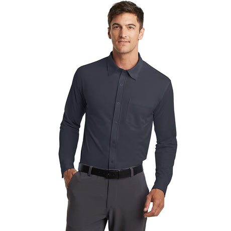 Port Authority K570 Dimension Knit Dress Shirt with Chest Pocket - Gorvex.com