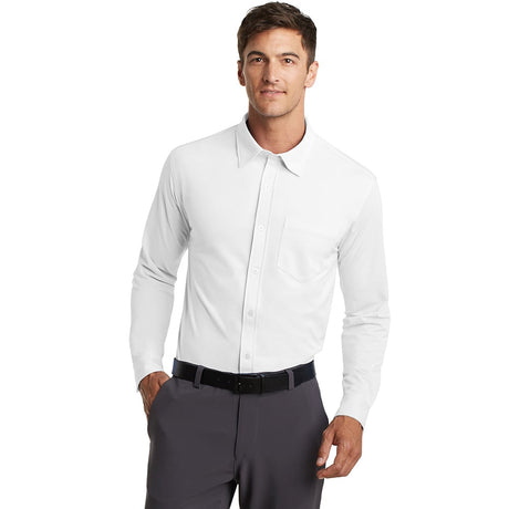 Port Authority K570 Dimension Knit Dress Shirt with Chest Pocket - Gorvex.com