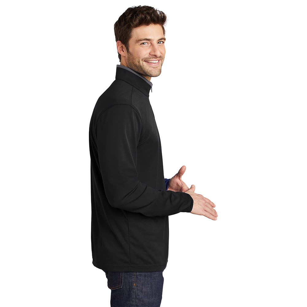 Port Authority K584 Silk Touch Two - Tone Performance 1/4 Zip Sweatshirt - Gorvex.com