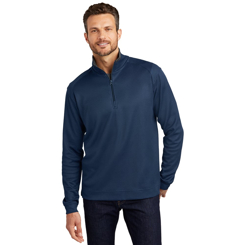 Port Authority K805 Vertical Texture Heavyweight 1/4 Zip Pullover - Gorvex.com