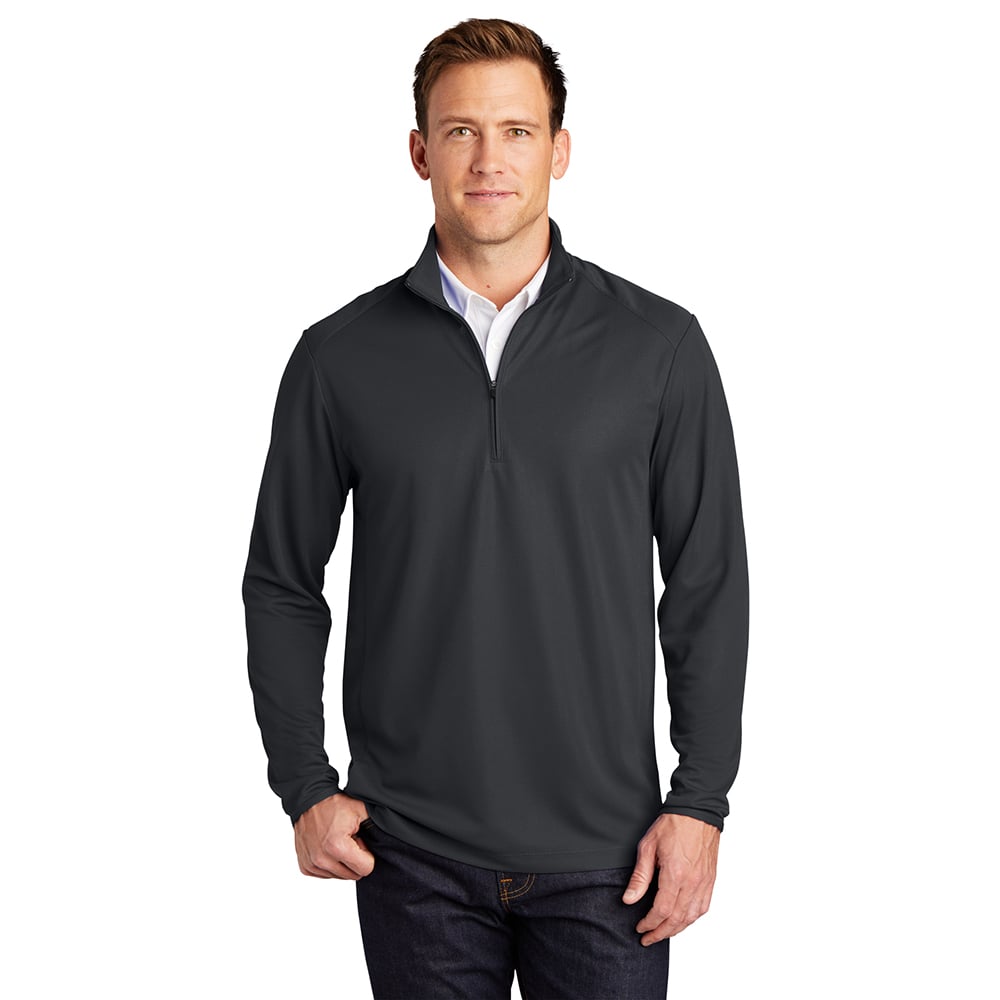 Port Authority K806 Pinpoint Mesh Performance Half Zip Sweatshirt - Gorvex.com