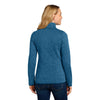 Port Authority L232 Women's Heathered Sweater Fleece Full Zip Jacket - Gorvex.com