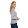 Port Authority L232 Women's Heathered Sweater Fleece Full Zip Jacket - Gorvex.com