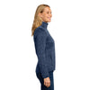 Port Authority L232 Women's Heathered Sweater Fleece Full Zip Jacket - Gorvex.com