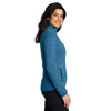 Port Authority L232 Women's Heathered Sweater Fleece Full Zip Jacket - Gorvex.com