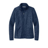 Port Authority L232 Women's Heathered Sweater Fleece Full Zip Jacket - Gorvex.com