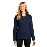 Port Authority L239 Women's Midweight Grid Fleece Jacket with Pockets - Gorvex.com