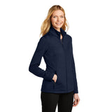 Port Authority L239 Women's Midweight Grid Fleece Jacket with Pockets - Gorvex.com