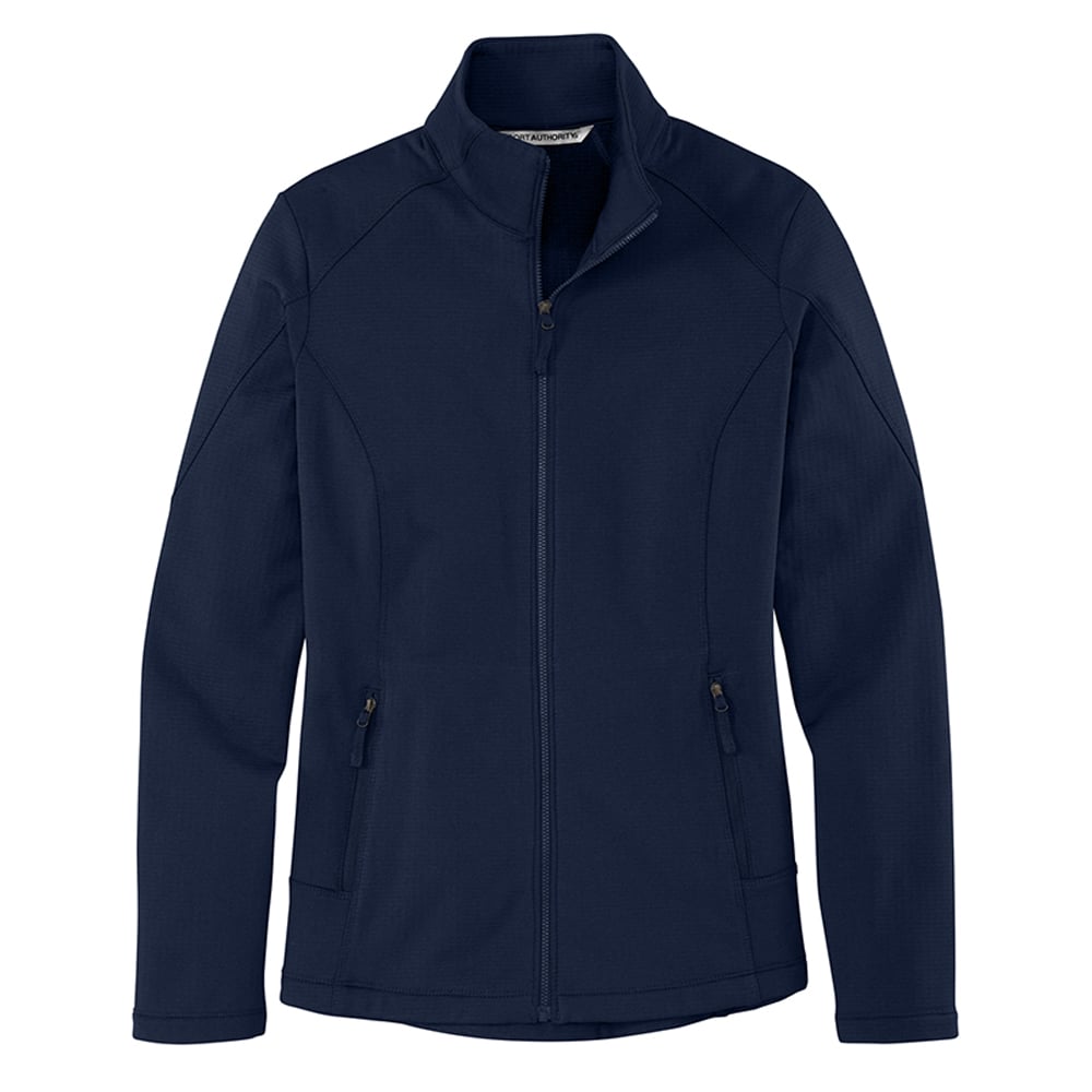 Port Authority L239 Women's Midweight Grid Fleece Jacket with Pockets - Gorvex.com