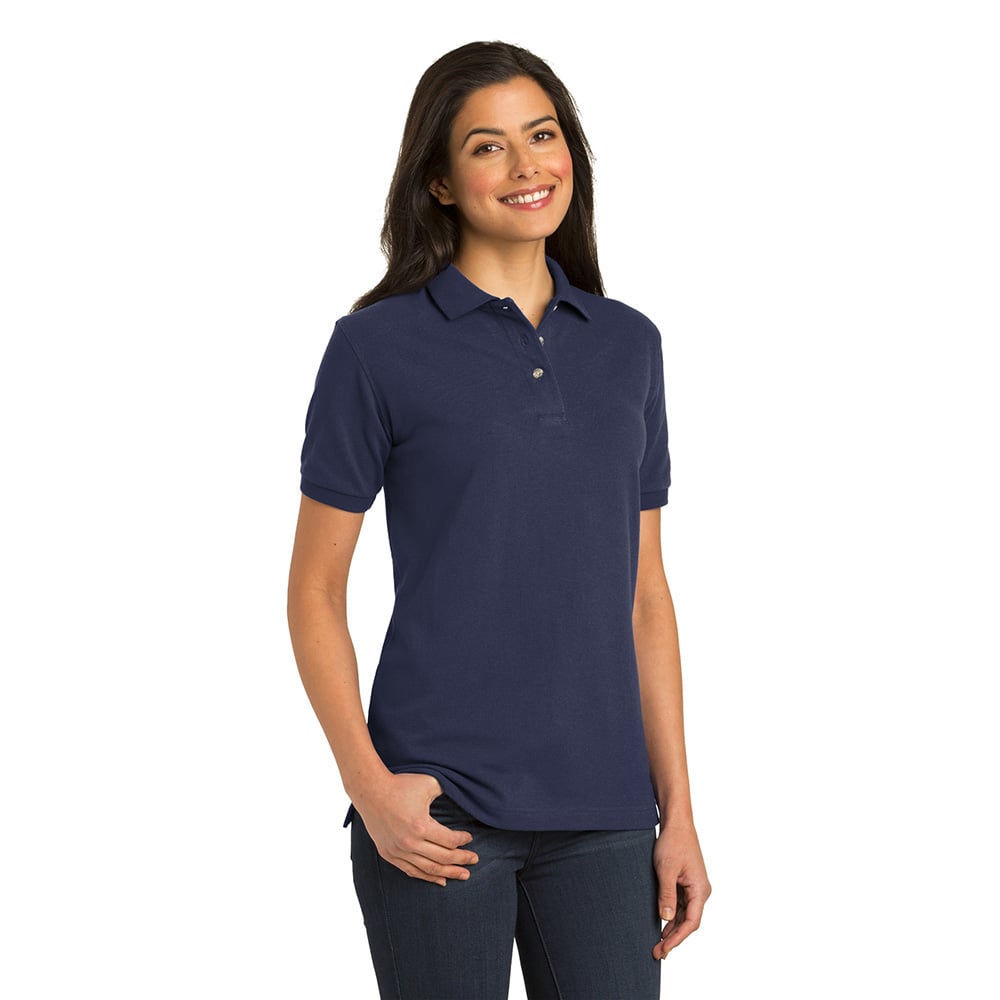 Port Authority L420 Women's Heavyweight Short Sleeve Cotton Pique Polo - Gorvex.com