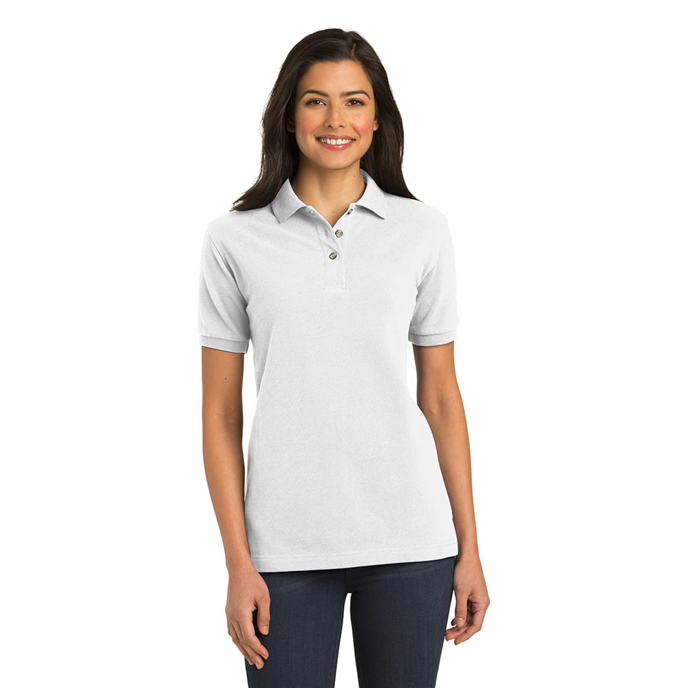 Port Authority L420 Women's Heavyweight Short Sleeve Cotton Pique Polo - Gorvex.com