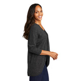 Port Authority LSW416 Women's Marled Cocoon Open Front Sweater - Gorvex.com