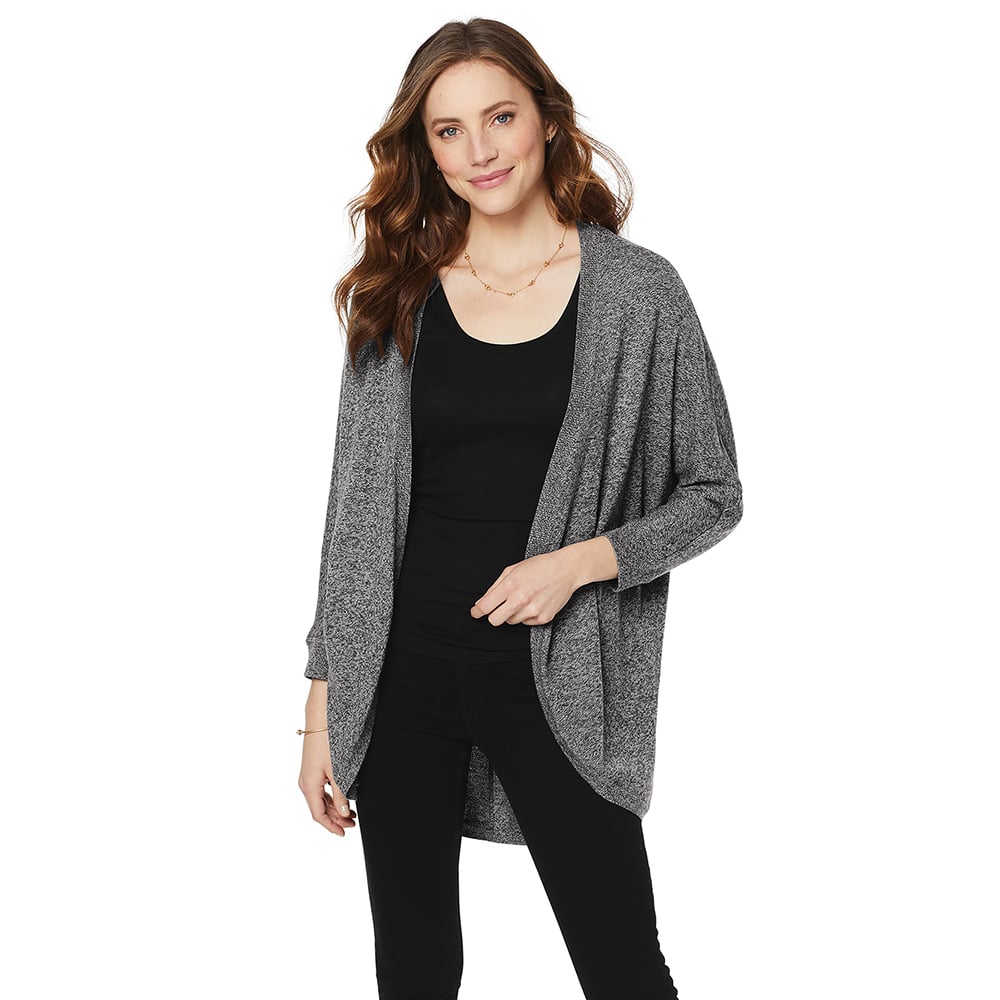 Port Authority LSW416 Women's Marled Cocoon Open Front Sweater - Gorvex.com