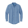 Port & Co™ SP10 Long Sleeve Value Denim Shirt with Chest Pocket - Gorvex.com