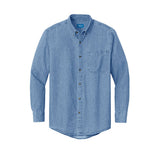 Port & Co™ SP10 Long Sleeve Value Denim Shirt with Chest Pocket - Gorvex.com