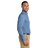 Port & Co™ SP10 Long Sleeve Value Denim Shirt with Chest Pocket - Gorvex.com