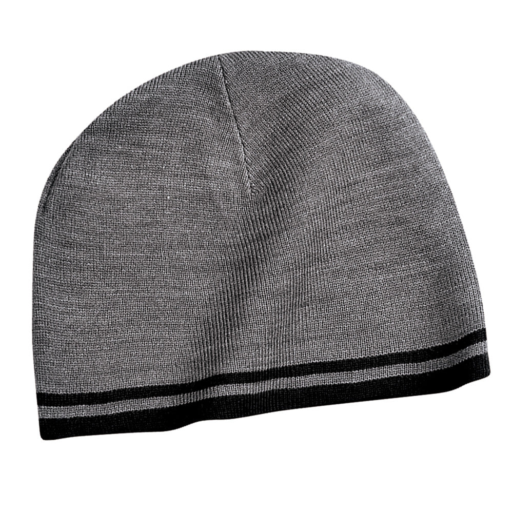 Port & Company CP93 Fine Knit Skull Cap with Contrast Stripes - Gorvex.com