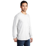 Port & Company PC099LSP Beach Wash® Ring Spun Long Sleeve Pocket Tee - Gorvex.com