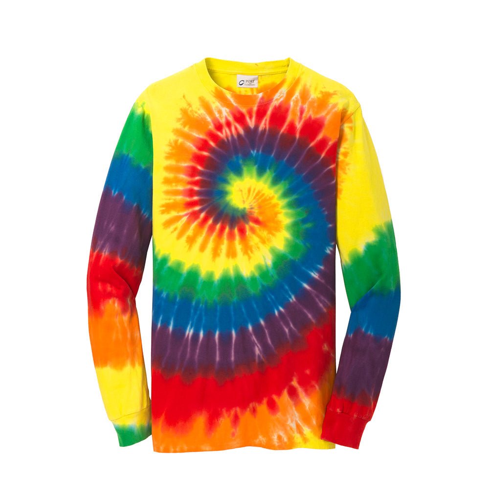 Port & Company PC147LS 100% Cotton Spiral Tie - Dye Long Sleeve T-Shirt - Gorvex.com