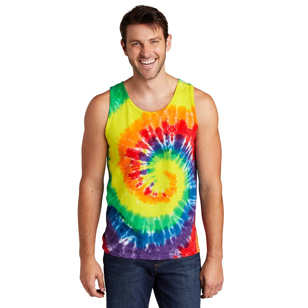 Port & Company PC147TT 100% Cotton Spiral Tie - Dye Tank Top - Gorvex.com