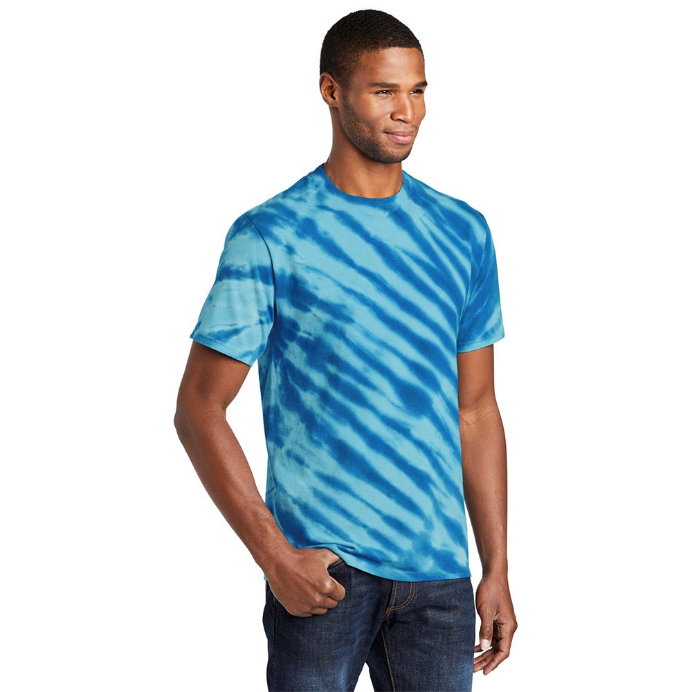 Port & Company PC148 100% Cotton Tiger Stripe Tie - Dye T-Shirt - Gorvex.com