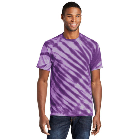 Port & Company PC148 100% Cotton Tiger Stripe Tie - Dye T-Shirt - Gorvex.com