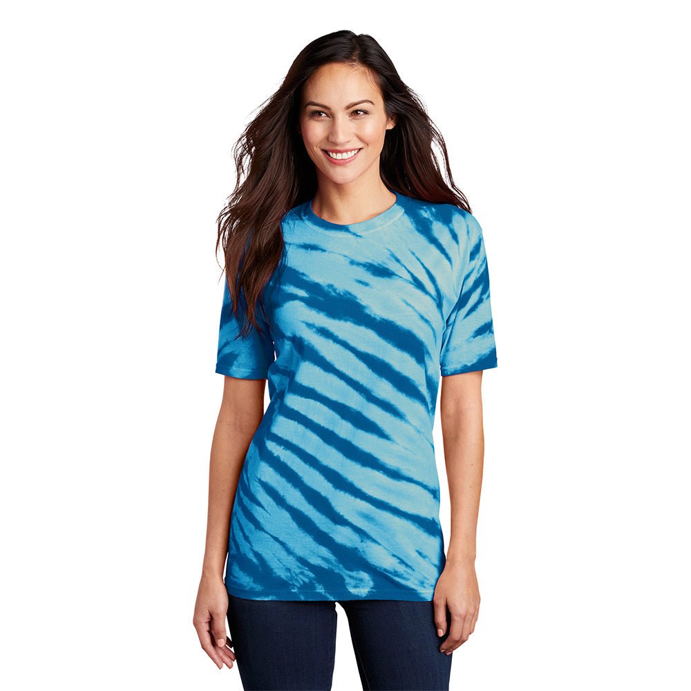 Port & Company PC148 100% Cotton Tiger Stripe Tie - Dye T-Shirt - Gorvex.com