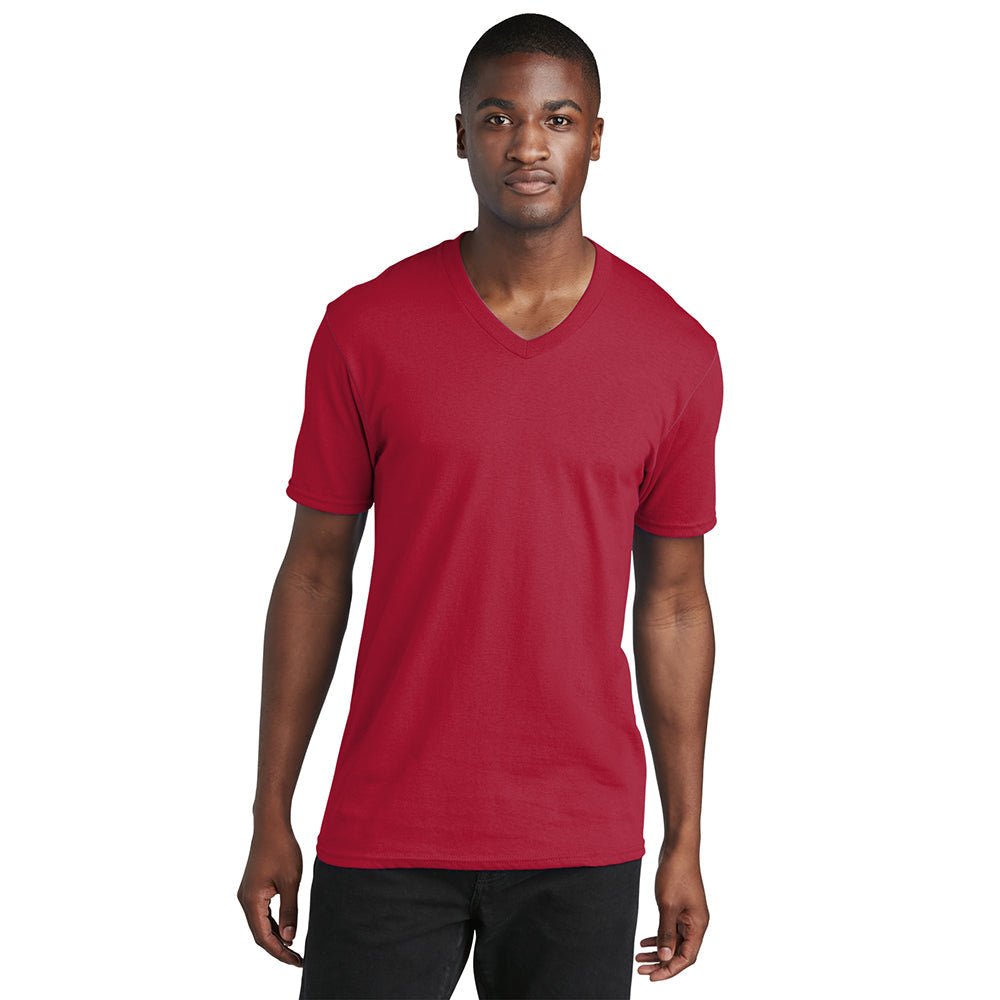 Port & Company PC54V 100% Cotton V - Neck T-Shirt - Gorvex.com