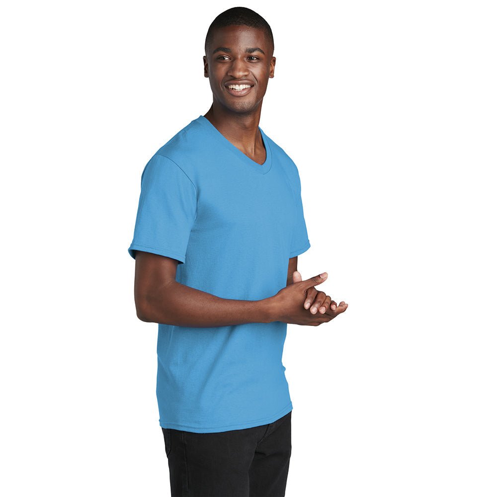 Port & Company PC54V 100% Cotton V - Neck T-Shirt - Gorvex.com