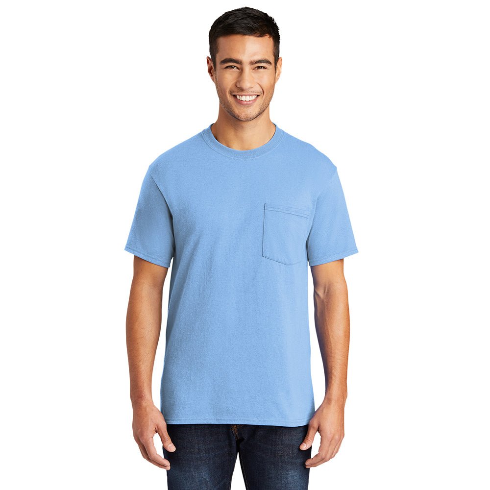 Port & Company PC55P Eco - Friendly Cotton Blend Pocket T-Shirt - Gorvex.com