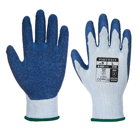 Portwest A100 Series Ergonomic, Latex Grip Gloves, 1 pair - Gorvex.com