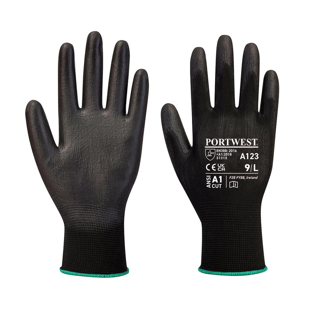 Portwest A123 High Dexterity Latex - Free PU Palm Gloves, 1 case (144 pairs) - Gorvex.com