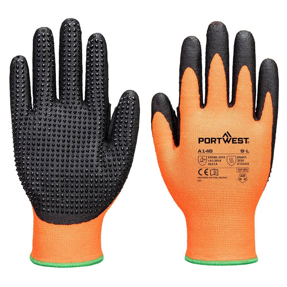 Portwest A148 Series High Dexterity Silicone - Free Nitrile Dotted Gloves - Gorvex.com