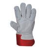 Portwest A220 Series Knuckle - Protected, Premium Chrome Rigger Gloves, Red, XL, 1 pair - Gorvex.com