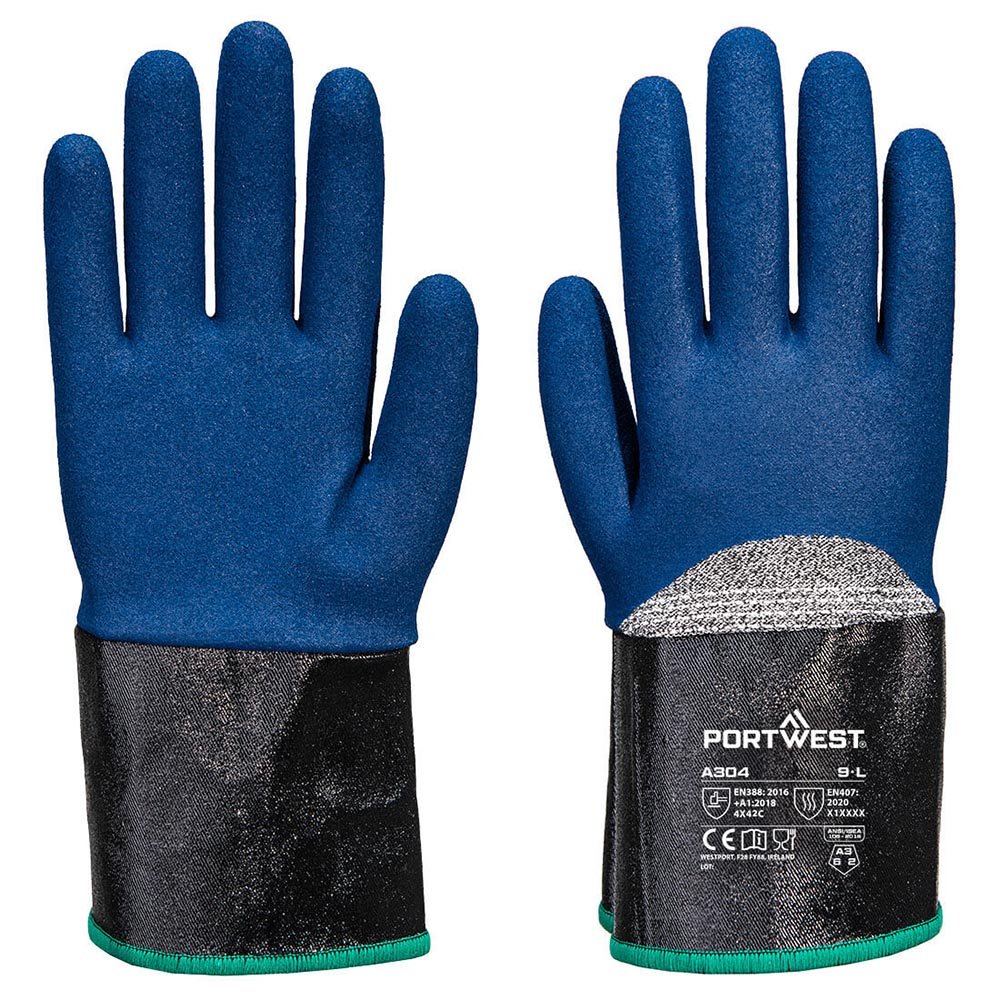 Portwest A304 3/4 Dipped Nitrile Foam Coated Gloves with Extended Cuff - Gorvex.com