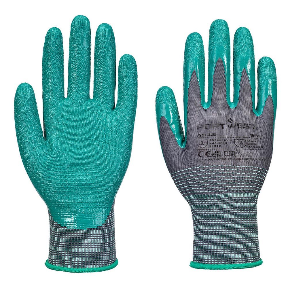 Portwest A313 Series 15 - mil Crinkle Nitrile Coated Gloves, 1 pack (12 pairs) - Gorvex.com