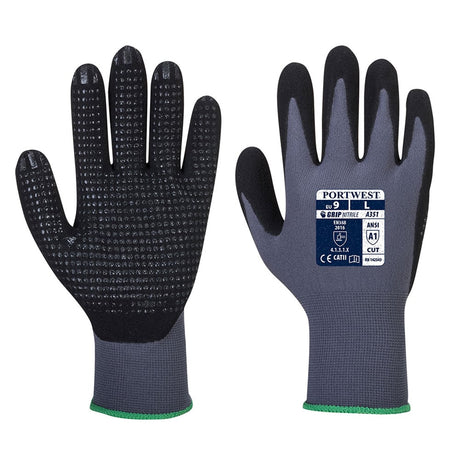 Portwest A351 Series PVC Dotted Palm, Dermiflex Plus Gloves, 1 pair - Gorvex.com