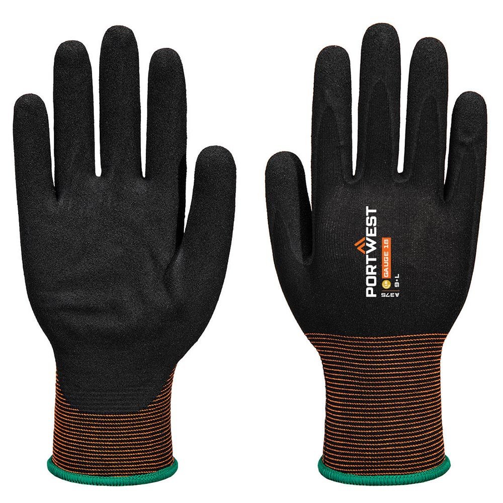Portwest A375 GP Latex - Free Double - Dipped Sandy Nitrile Coated Gloves - Gorvex.com