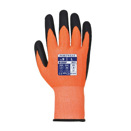 Portwest A625 Series PU Foam Coated, Vis - Tex Cut Resistant Gloves, 1 pair - Gorvex.com