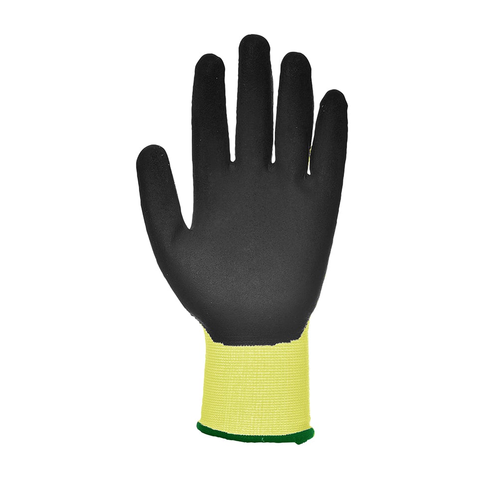 Portwest A625 Series PU Foam Coated, Vis - Tex Cut Resistant Gloves, 1 pair - Gorvex.com