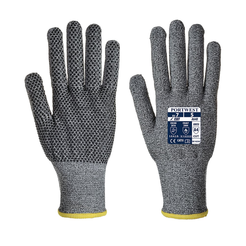 Portwest A640 Series Ultra Grip, PVC Sabre - Dot Gloves, 1 pair - Gorvex.com