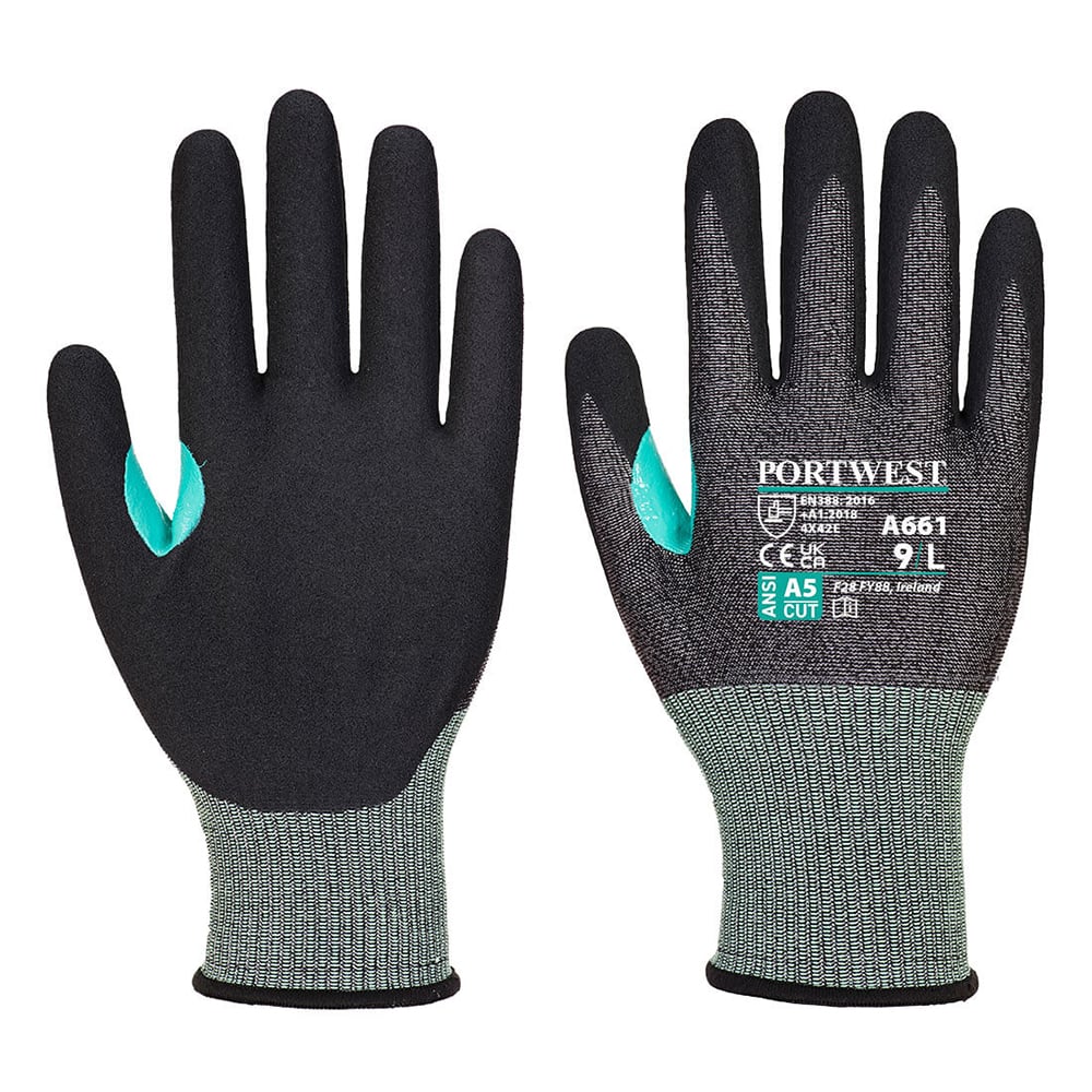 Portwest A661 CS VHR18 18 - mil Cut Level A5 Nitrile Foam Glove, 1 pair - Gorvex.com