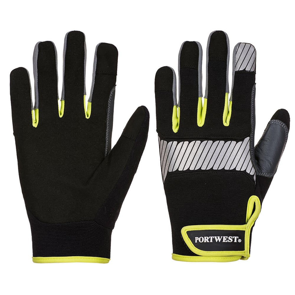 Portwest A770 PW3 Reflective Synthetic Leather Palm Utility Glove, 1 pair - Gorvex.com