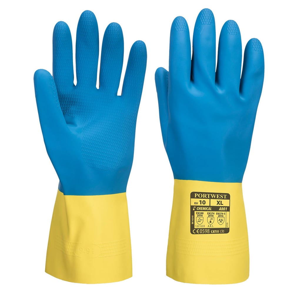 Portwest A801 Series Double - Dipped Latex Gauntlet, 1 pair - Gorvex.com